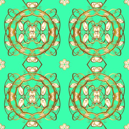 450x450 Classic Vector Golden Seamless Pattern Floral Ornament Brocade