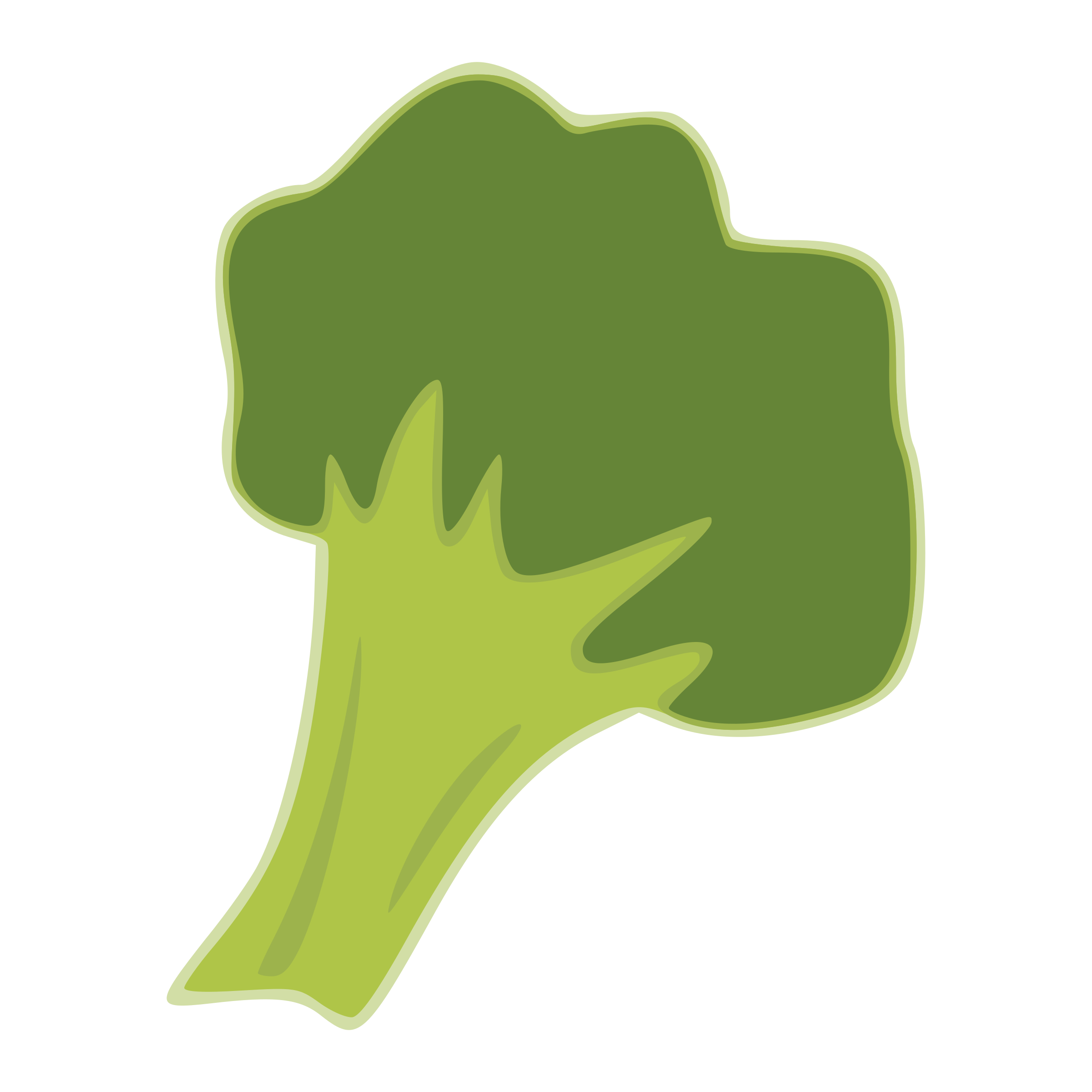 2400x2400 Broccoli Vector Clipart Image
