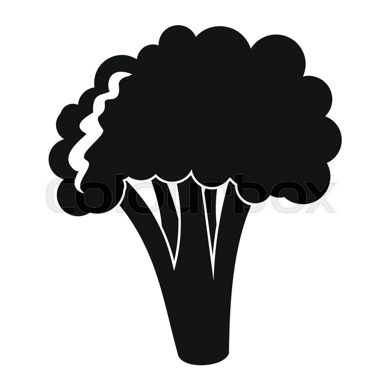 800x800 Broccoli Black Simple Silhouette Icon Stock Vector Colourbox