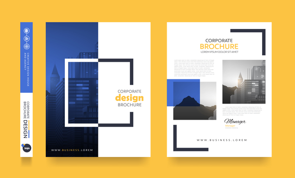 Creative Brochure Cover Modern Design Vector 600x363 Creative Brochure Cover Modern Design Vector