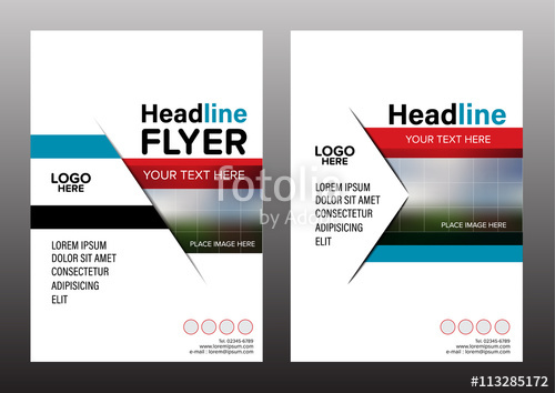 Colorful Stripes Annual Report Brochure Flyer Design Template 500x354 Colorful Stripes Annual Report Brochure Flyer Design Template