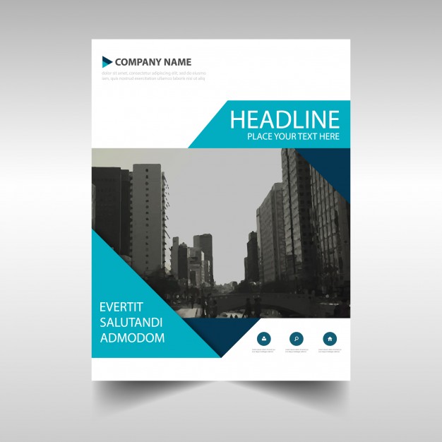 Blue Brochure Cover Vector Free Download 626x626 Blue Brochure Cover Vector Free Download