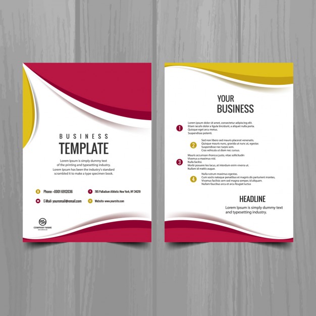 626x626 Pink And Yellow Brochure Design Vector Free Download