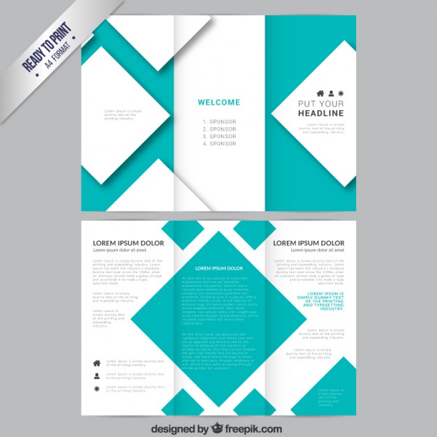 626x626 Brochure Template With Squares Vector Free Download