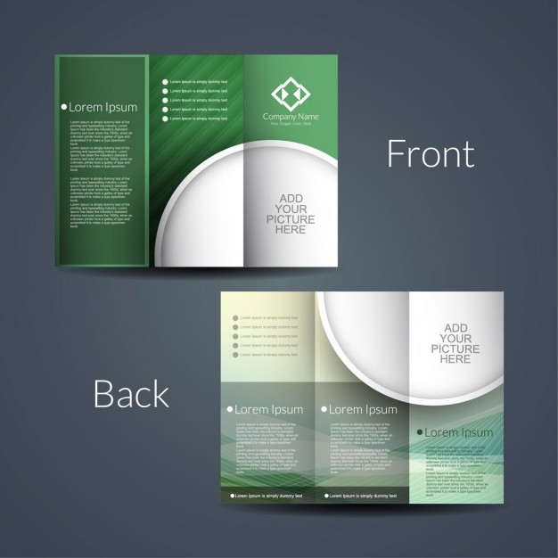 626x626 Double Sided Brochure Vector Free Download
