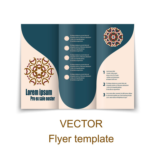 500x500 Fold Flyer With Brochure Vector Template Set Free Download