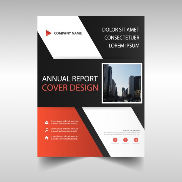 626x626 Red, Black And White Brochure Vector Free Download