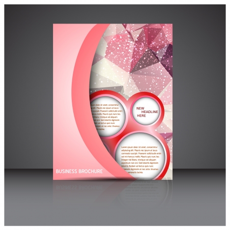 468x468 Business Brochure Vector Illustration With Abstract Artistic