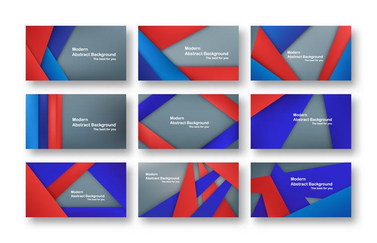 760x490 Abstract Red And Blue Material Design On Grey Background For Cover