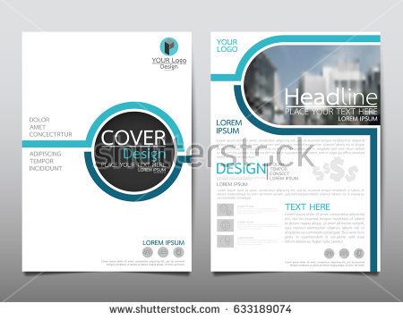 450x358 Blue Flyer Cover Business Brochure Vector Design, Leaflet