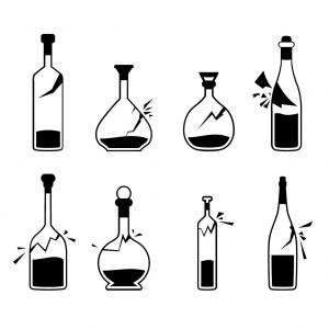 Broken Bottle Vector