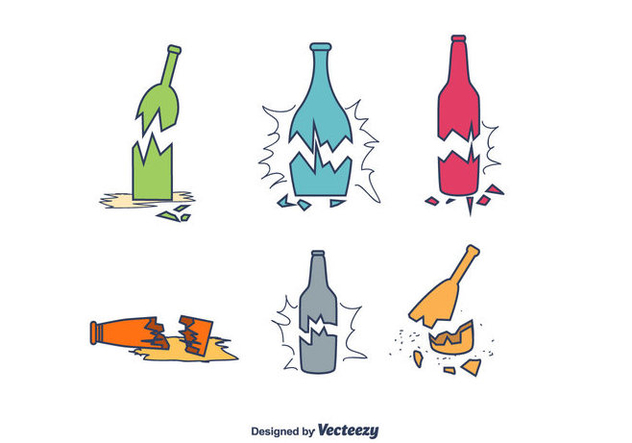 Broken Bottle Vector at Vectorified.com | Collection of Broken Bottle ...