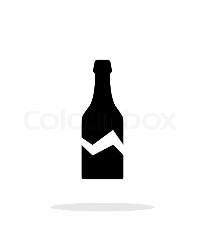686x800 Broken Bottle Simple Icon On White Stock Vector Colourbox