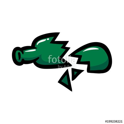 500x500 Cartoon Broken Bottle Stock Image And Royalty Free Vector