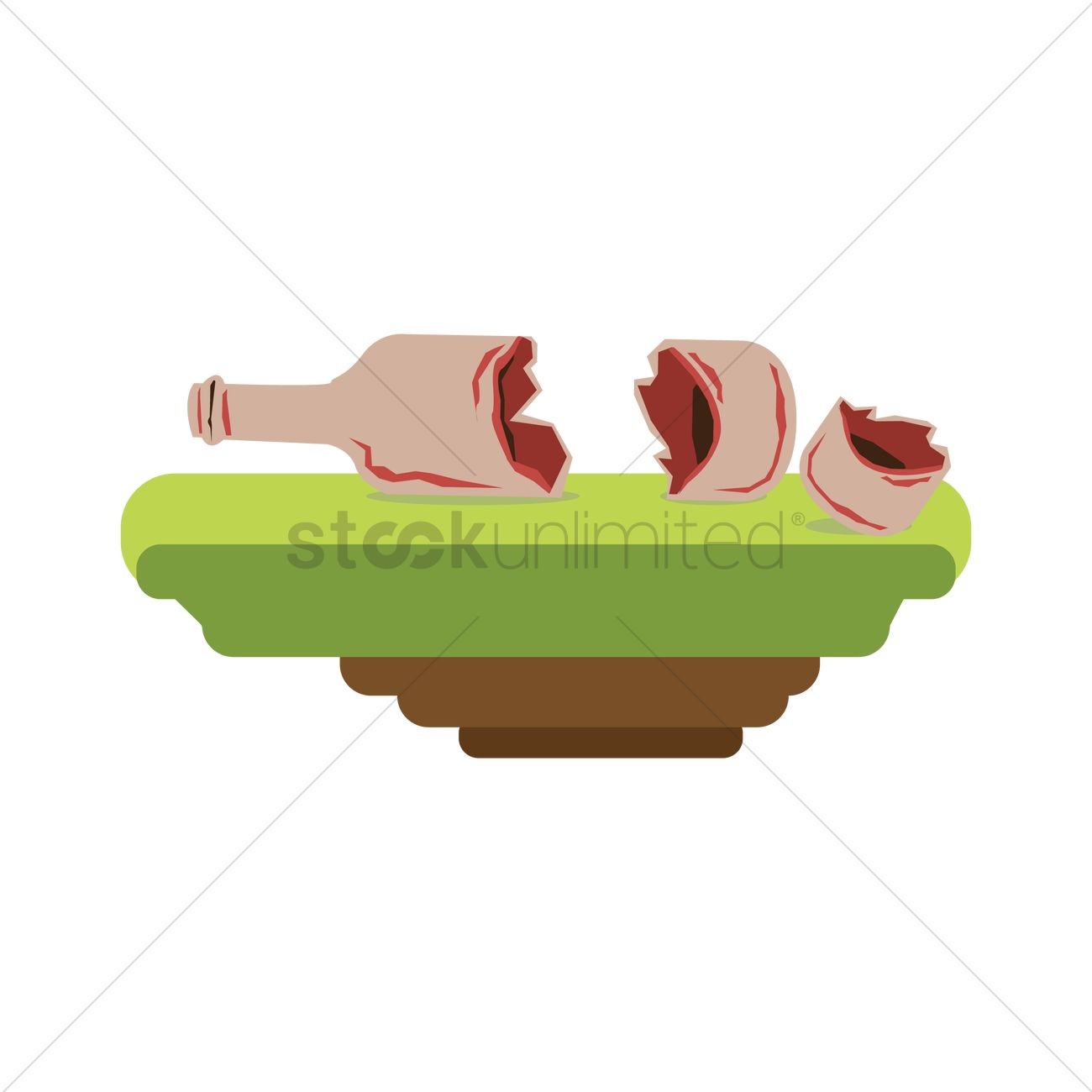 1300x1300 Free Broken Bottle Vector Image