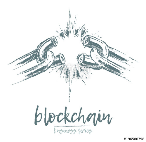 Business Concept Broken Chain Blockchain Vector Stock Image 500x486 Business Concept Broken Chain Blockchain Vector Stock Image