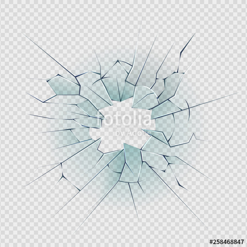 500x500 Broken Glass Cracked Window Texture Realistic Destruction Hole