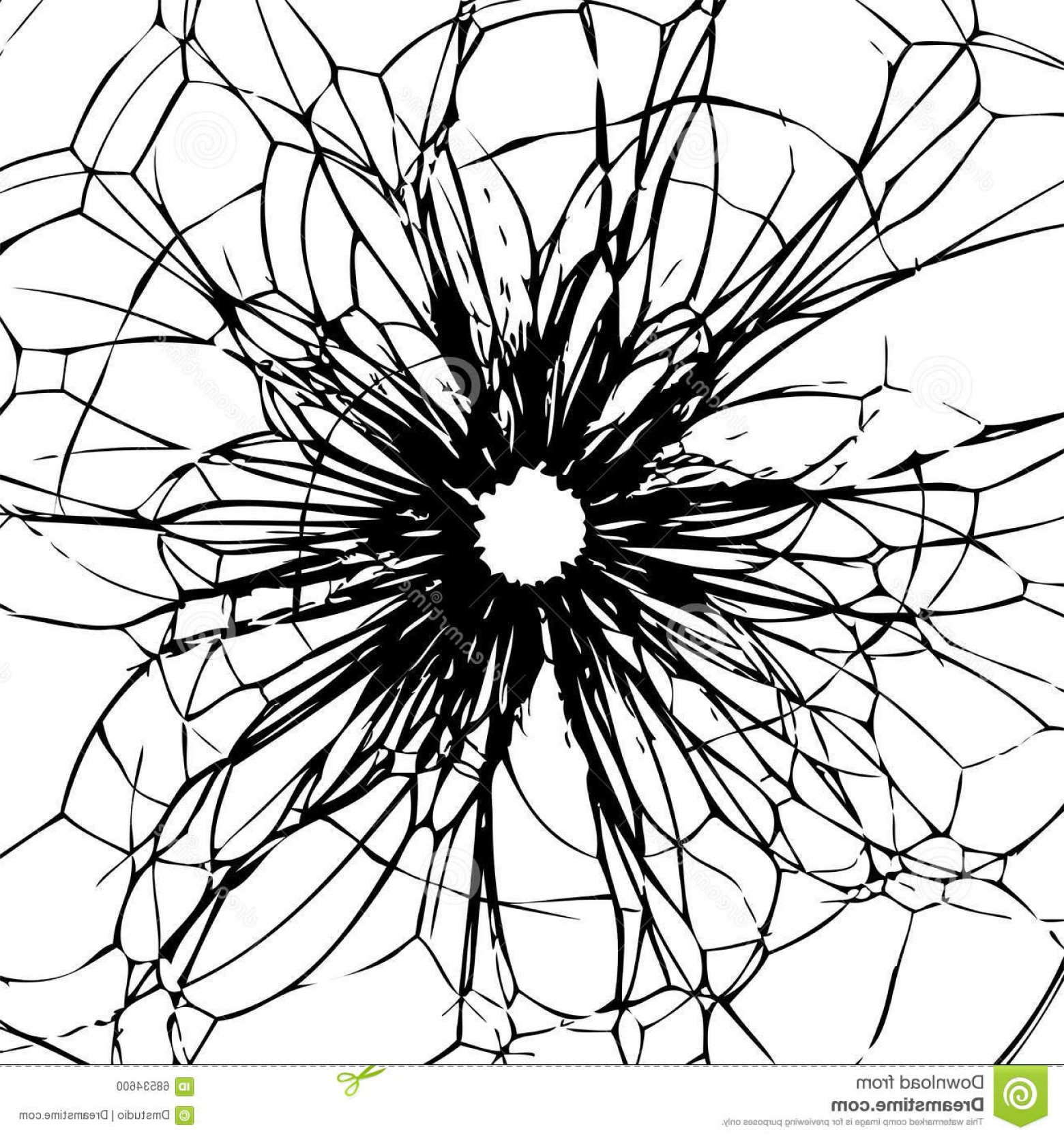 1560x1668 Stock Illustration Broken Glass Black White Background Image