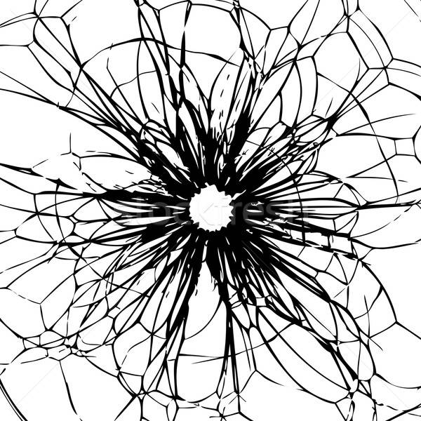 600x600 Vector Black And White Background Of Broken Glass Vector