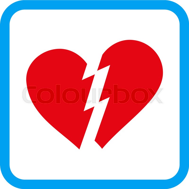 800x800 Broken Heart Vector Icon Image Style Stock Vector Colourbox