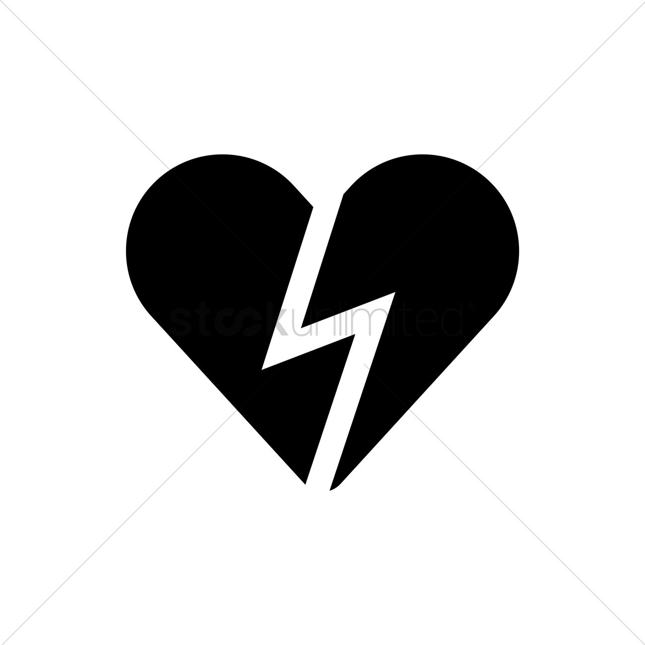 1300x1300 Broken Heart Vector Image