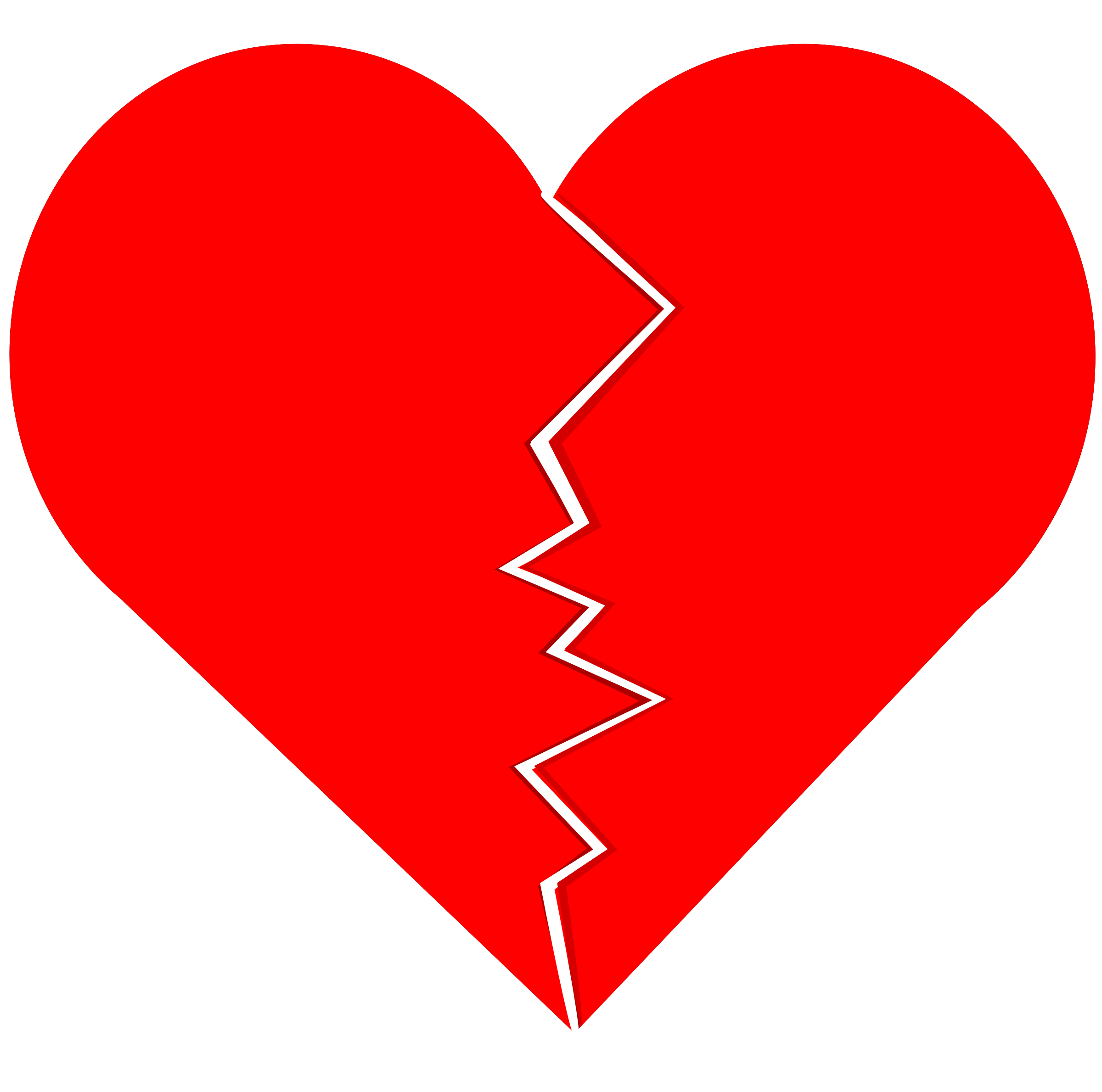 2400x2379 Cracked And Broken Heart Vector Clipart Image