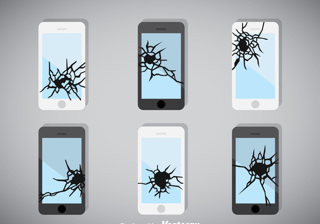 632x443 Broken Screen Phone Vector Free Vector Download Cannypic