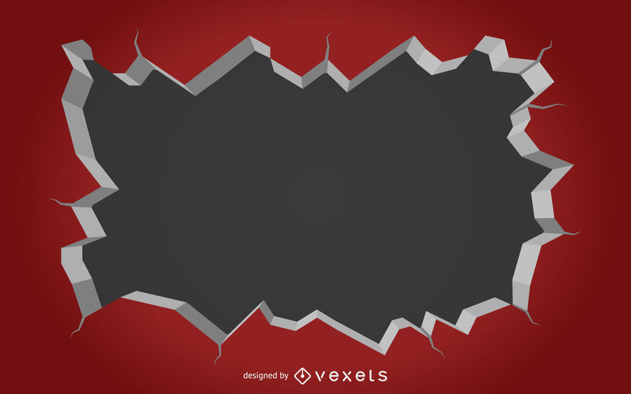 900x562 Detailed Broken Red Wall