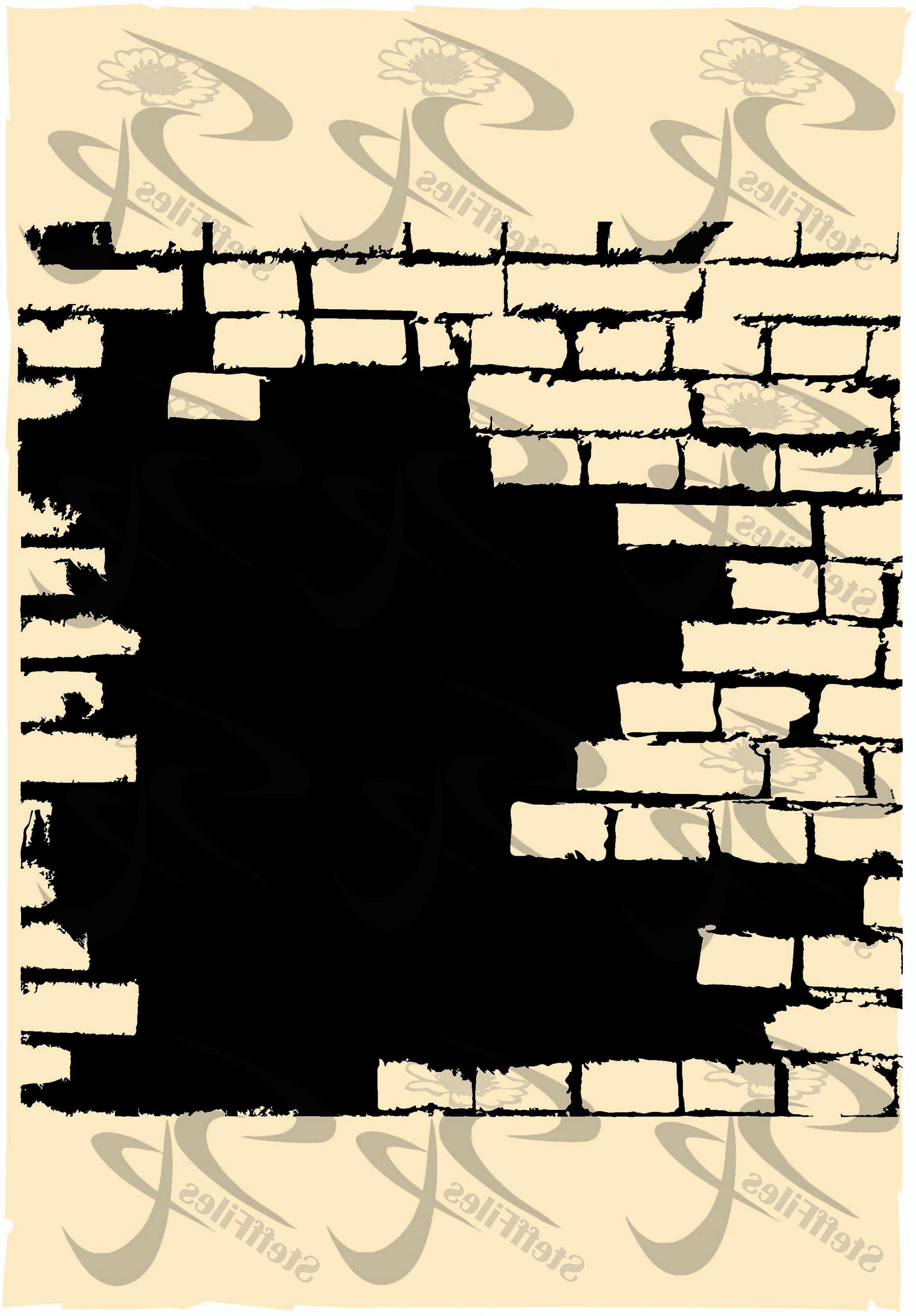 2506x3600 Vector Brick Wall A Broken Brick Wall Studiogrfx