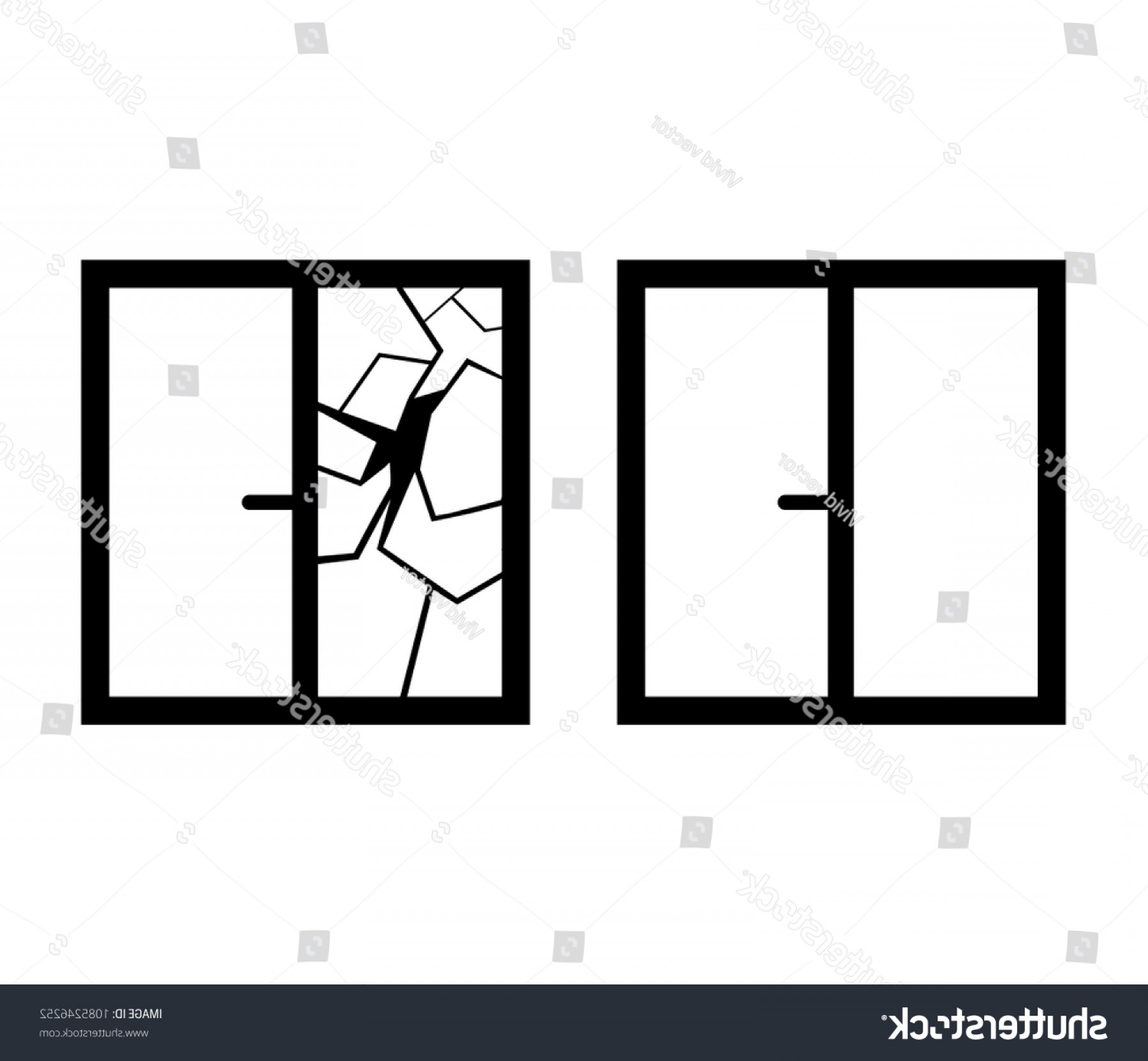1800x1663 Broken Window Icons Isolated Vector Set Handandbeak