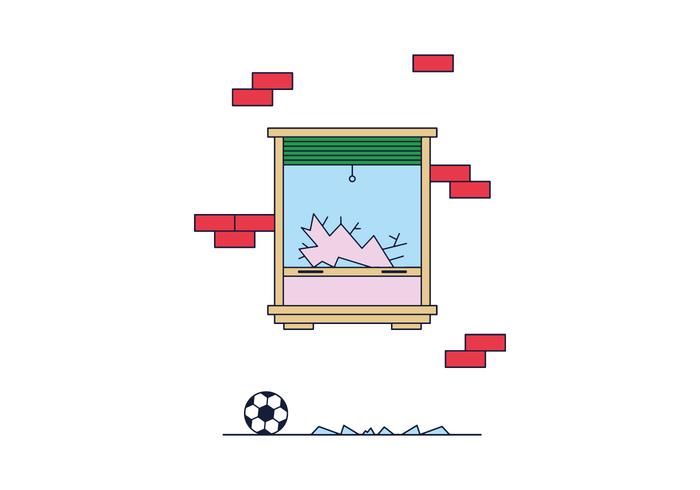 700x490 Free Broken Window Vector