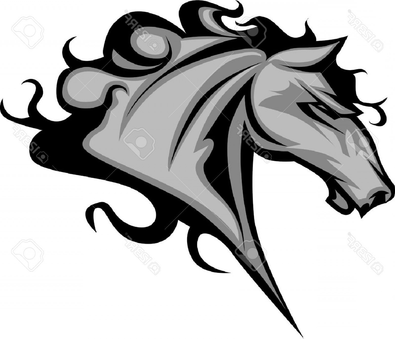 1560x1340 Photographic Mascot Vector Image Of A Mustang Bronco Horse Soidergi