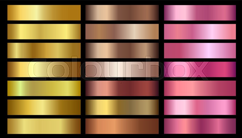 800x457 Gold, Bronze, Rose Gold Metallic Foil Stock Vector Colourbox