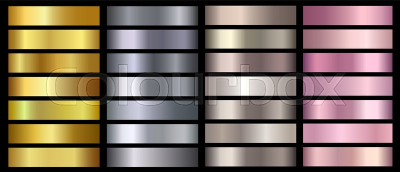 800x344 Gold, Silver, Bronze, Rose Gold Stock Vector Colourbox