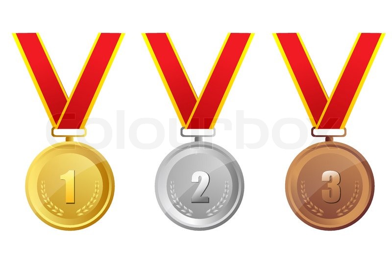 800x533 Illustration Of Gold,silver And Bronze Stock Vector Colourbox
