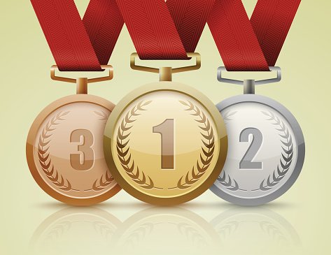 473x365 Set Of Gold, Silver And Bronze Vector Premium Clipart