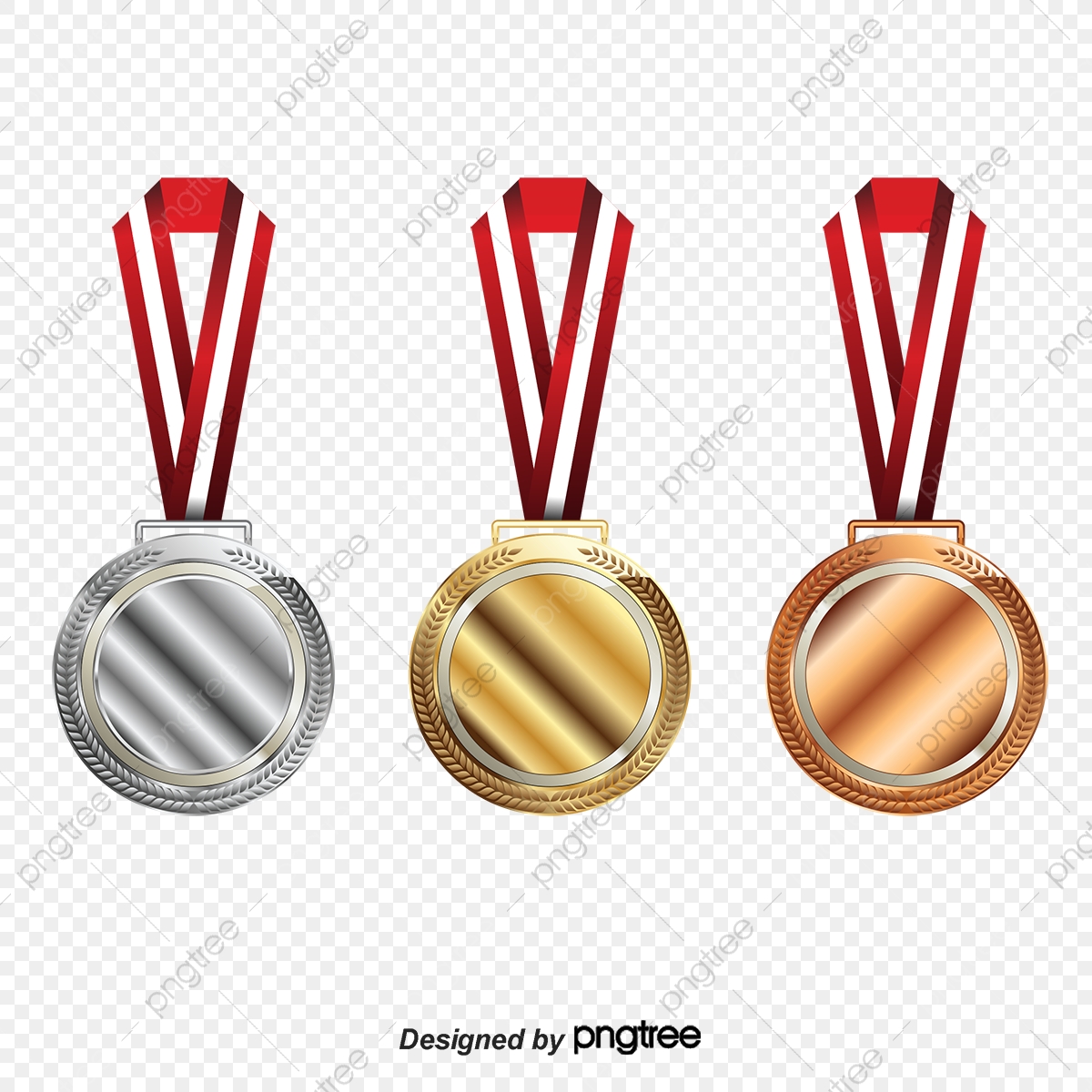 1200x1200 Vector Color Gold And Silver Bronze Annotation Medal, Color Vector