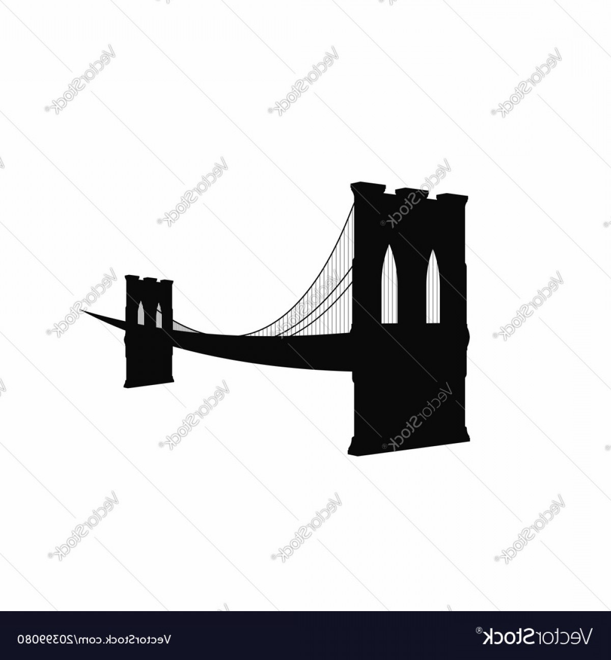 Brooklyn Bridge Silhouette Vector Free At Vectorified.com 