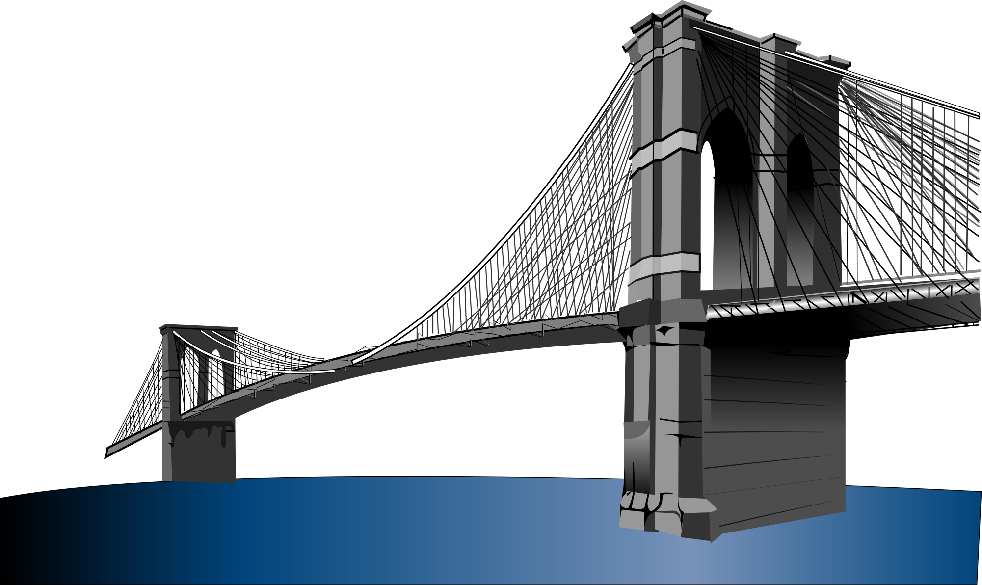 2001x1192 Brooklyn Bridge Silhouette Clipart Images Gallery For Free
