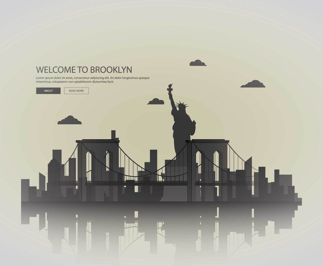 1136x936 Free Brooklyn Bridge Silhouette Illustration Vector Art Graphics