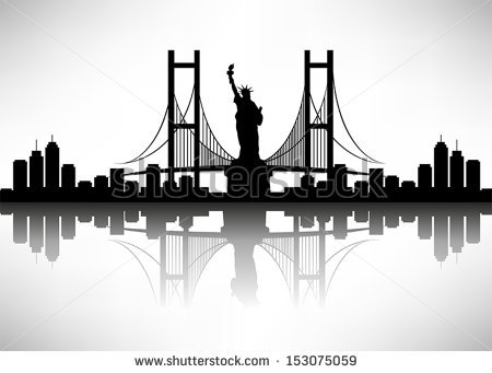 450x341 New York City Bridge Silhouette