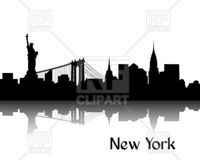 400x320 Silhouette Of Cityscape Of New York