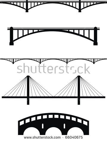 359x470 Bridge Vertical Backgrounds Vector Set Of Bridge Black