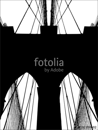 379x500 Brooklyn Bridge Vector Silhouette Stock Image And Royalty Free