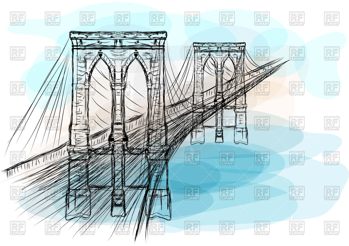 1200x846 Brooklyn Bridge, New York Vector Image Of Architecture, Buildings