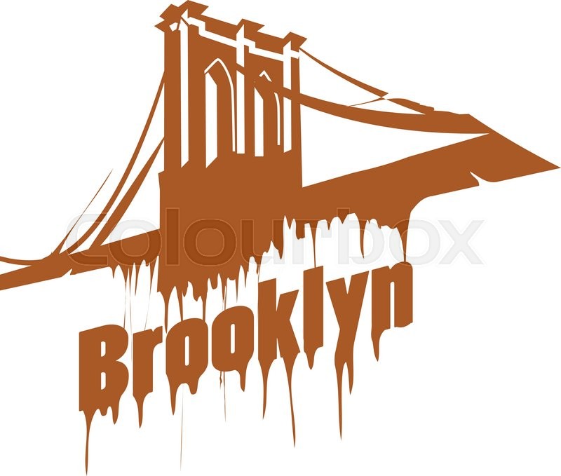 800x679 New York Brooklyn Bridge Design Stock Vector Colourbox