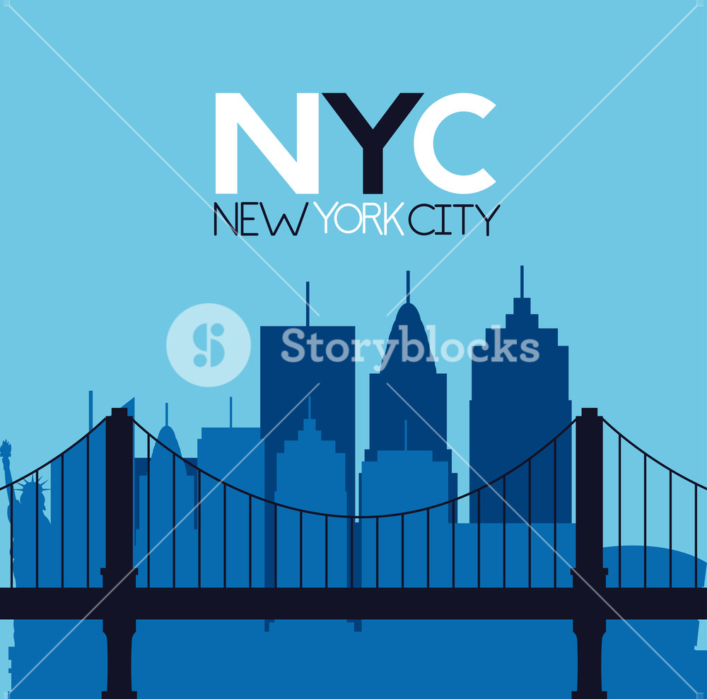 1000x989 New York City Brooklyn Bridge Buildings Background Vector