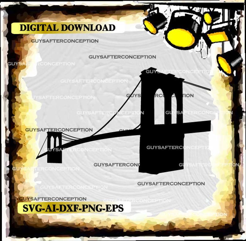 Brooklyn Bridge Vector Images Digital Cutting Etsy 794x779 Brooklyn Bridge Vector Images Digital Cutting Etsy
