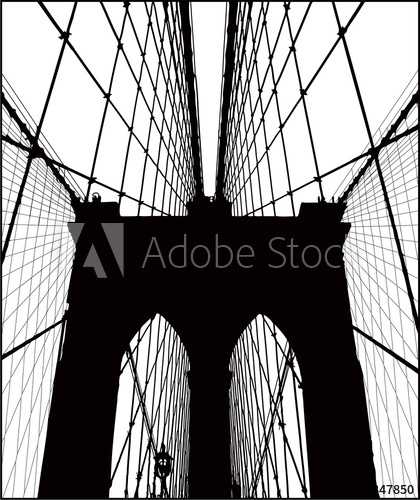 Brooklyn Bridge Vector Silhouette 420x500 Brooklyn Bridge Vector Silhouette