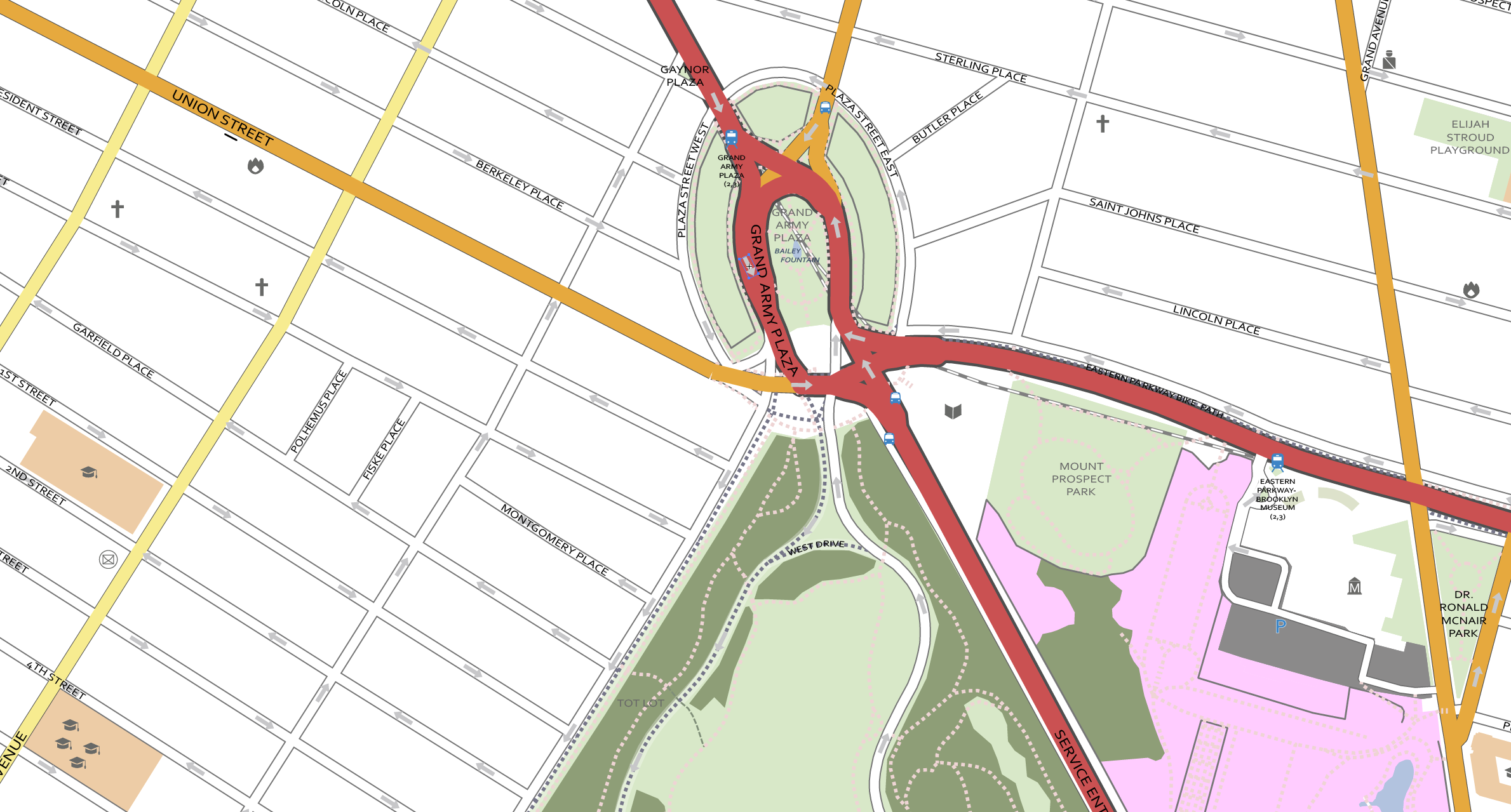 2379x1279 Detailed Vector Map Of Brooklyn New York City Editable